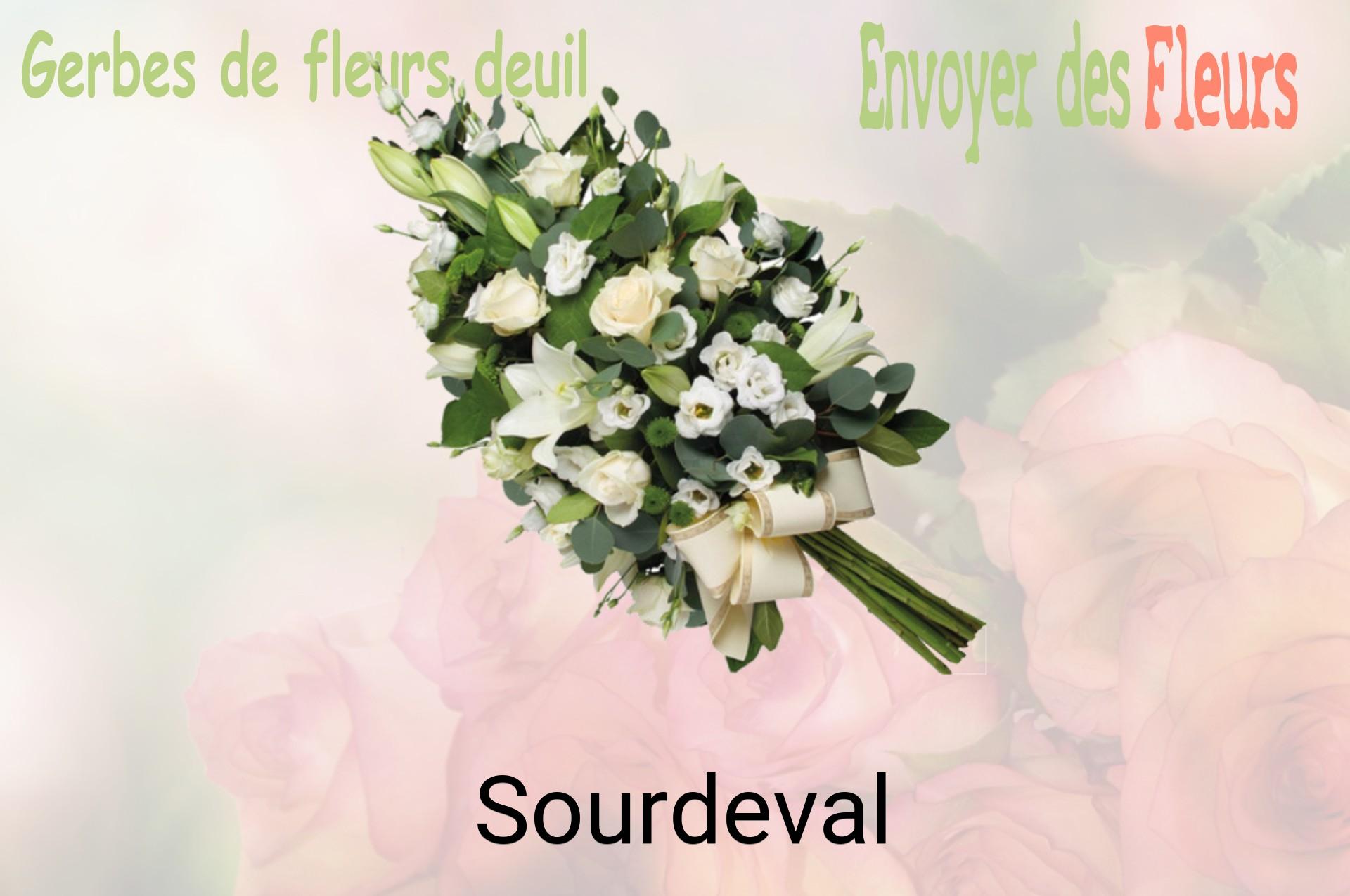 Gerbe de fleurs de deuil livrée à Sourdeval